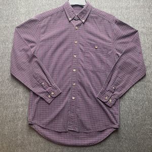 Wrangler Rugged Wear Adult Size Medium Long Sleeve Button Down Shirt Graph Check